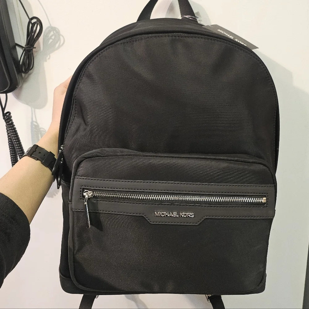 Michael Kors Jet Black Backpack - Picture 1 of 4